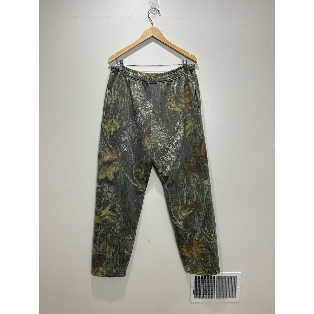 Vintage Jerzees Outdoors Sweatpants Mens 2X Camo Mossy Oak Fleece Y2K